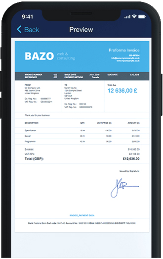 Billdu online proforma invoice generator create proforma invoices for free Billdu online proforma invoice generator create proforma invoices for free